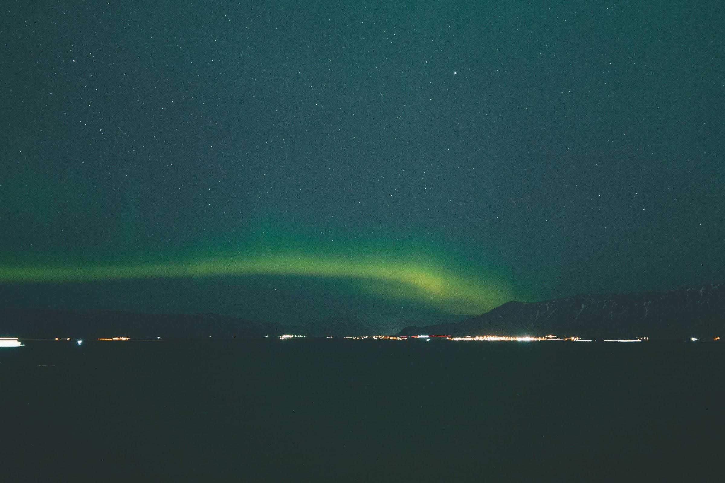 Northern Lights near Reykjavik, Iceland