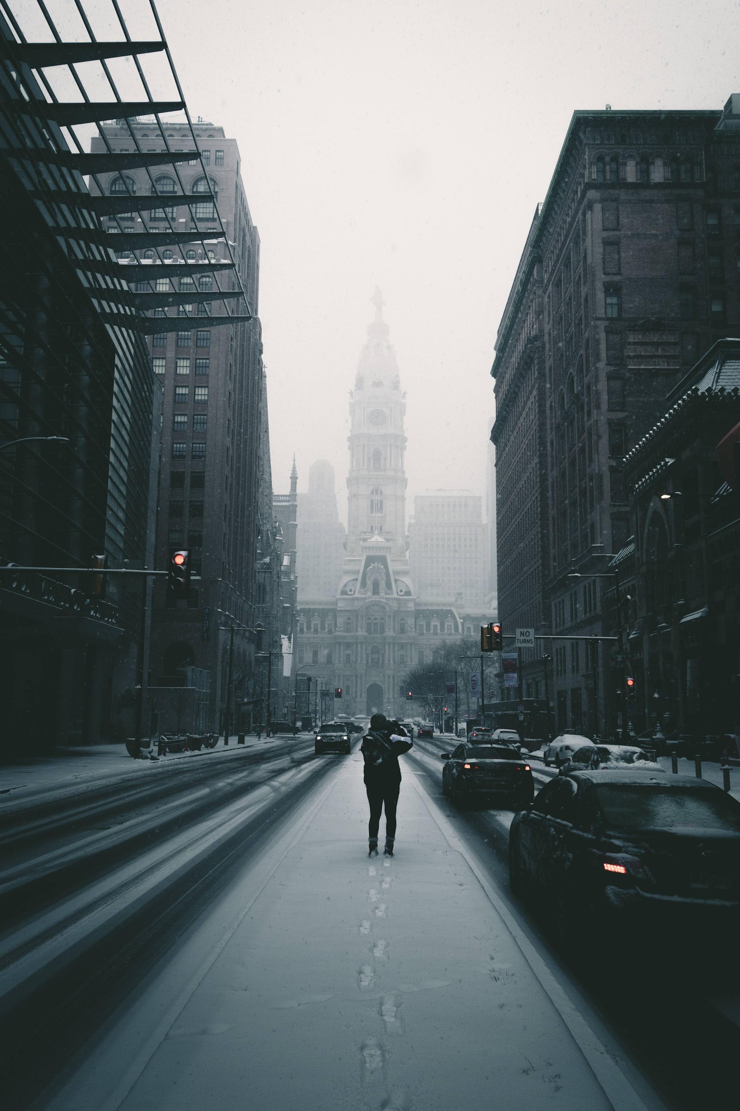 Snowy day in Philadelphia