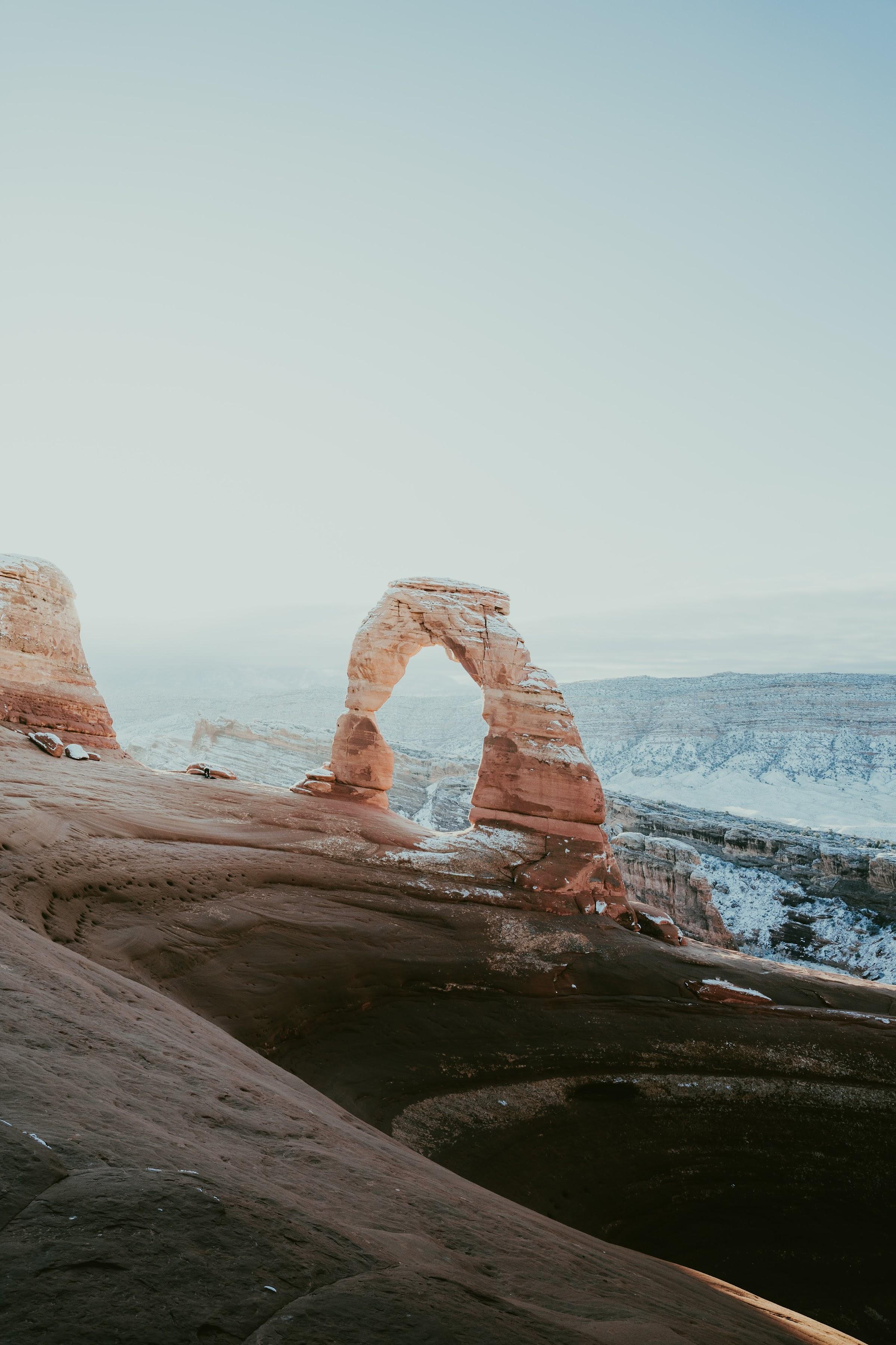 Snowy Royal Arch at sunrise